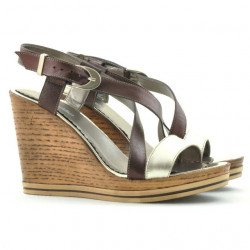 Sandales femme 5016 or combiné