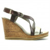 Sandales femme 5016 or combiné