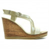 Sandales femme 5016 vernis beige combiné