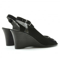 Sandales femme 596 noir velours