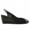 Sandales femme 5019 vernis noir combiné