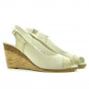Sandales femme 5019 vernis beige combiné