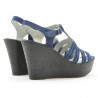 Sandales femme 598 velours indigo