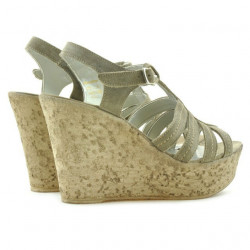 Sandales femme 598 velours sable