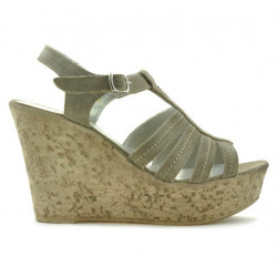 Sandales femme 598 velours sable