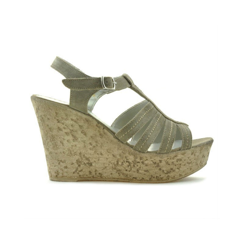 Sandales femme 598 velours sable