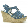Sandales femme 598 bleu velours