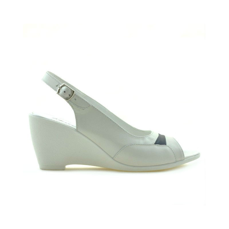 Sandales femme 599 blanc+indigo