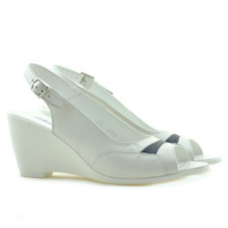 Sandales femme 599 blanc+indigo