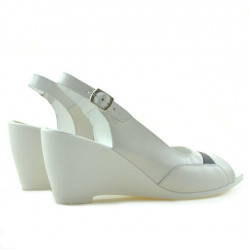 Sandales femme 599 blanc+indigo