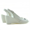 Sandales femme 599 blanc+indigo