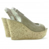 Sandales femme 5001 sable velours