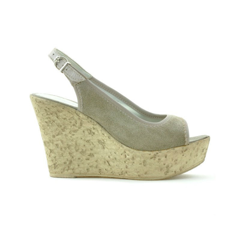 Sandales femme 5001 sable velours