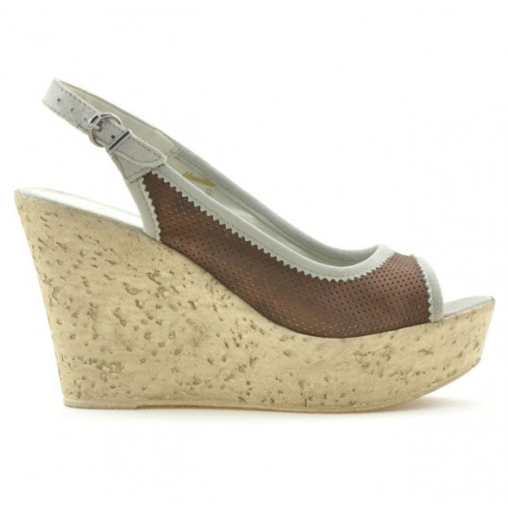 Sandales femme 5001p chocolat perforé Sandales femme 5001p chocolat perforé