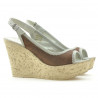 Sandales femme 5001p chocolat perforé