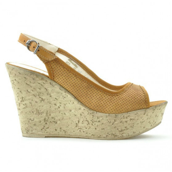Sandales femme 5001p marron perforé