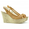 Sandales femme 5001p marron perforé