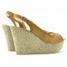 Sandales femme 5001p marron perforé