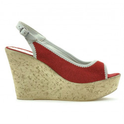 Sandales femme 5001 rouge velours