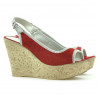 Sandales femme 5001 rouge velours