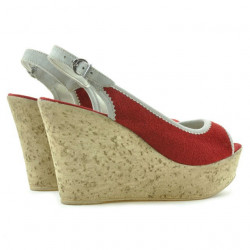 Sandales femme 5001 rouge velours