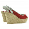 Sandales femme 5001 rouge velours