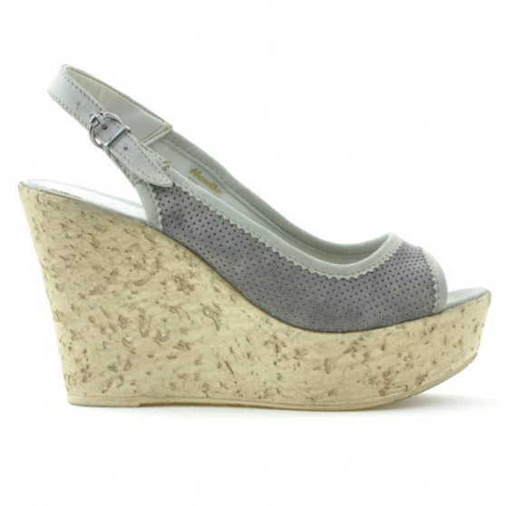 Sandales femme 5001p gris perforé