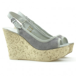 Sandales femme 5001p gris perforé