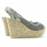 Sandales femme 5001p gris perforé
