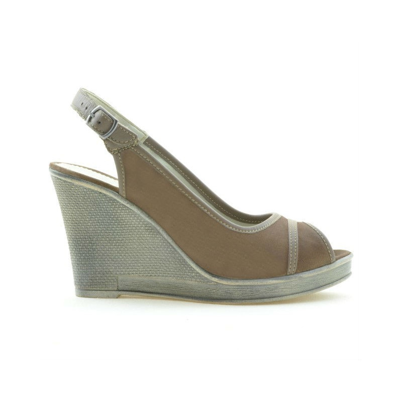 Sandales femme 5000 velours cappuccino