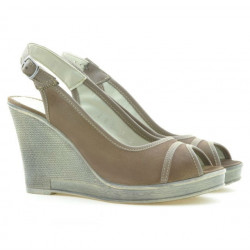 Sandales femme 5000 velours cappuccino