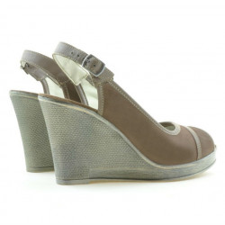 Sandales femme 5000 velours cappuccino