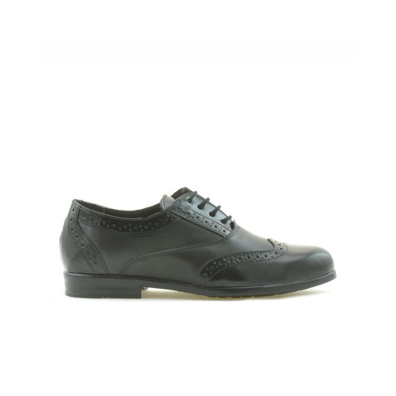 Chaussures enfants 150 laqué noir combiné