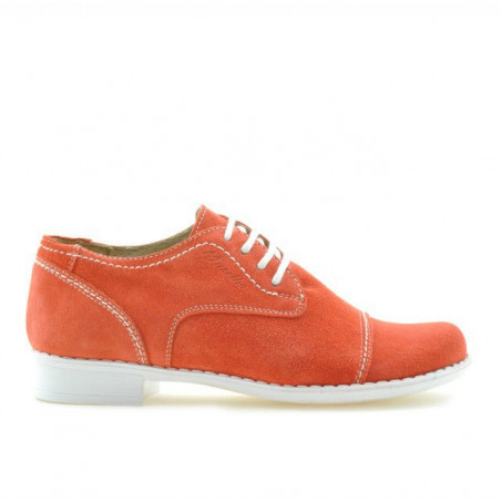 Chaussures enfants 131 rouge corail velours