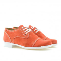 Chaussures enfants 131 rouge corail velours