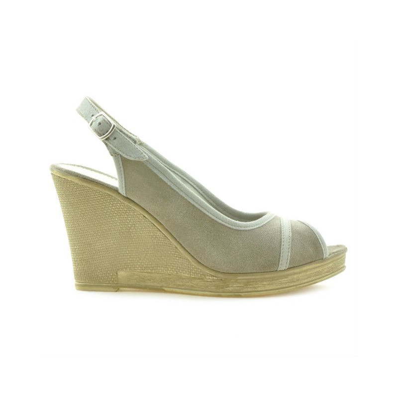 Sandales femme 5000 sable velours