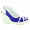 Sandales femme 5000 indigo velours+blanc