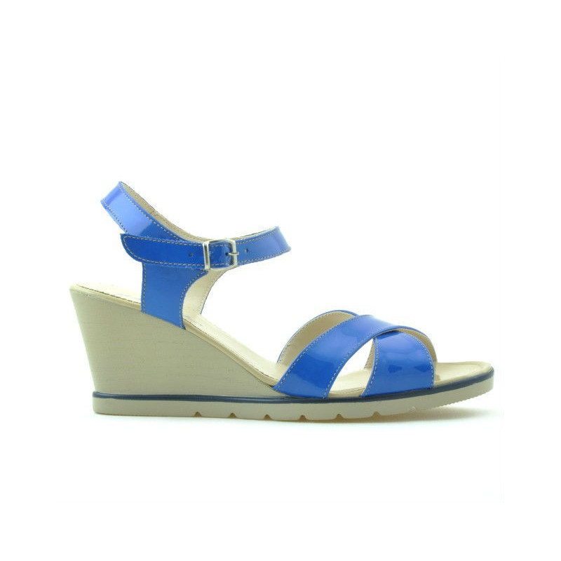 Sandales femme 5007 vernis bleu