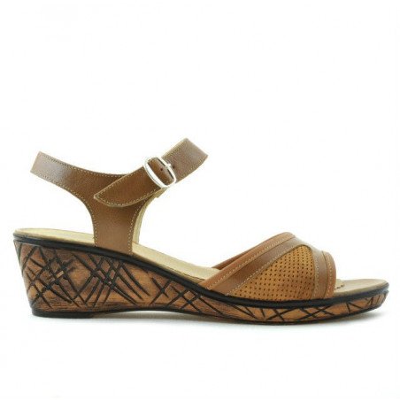 Sandales femme 5005p marron ciré perforé