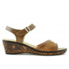 Sandales femme 5005p marron ciré perforé
