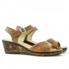 Sandales femme 5005p marron ciré perforé