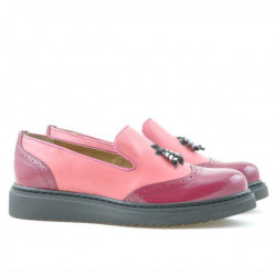 Chaussures casual femme 659 vernis fuchsia combiné