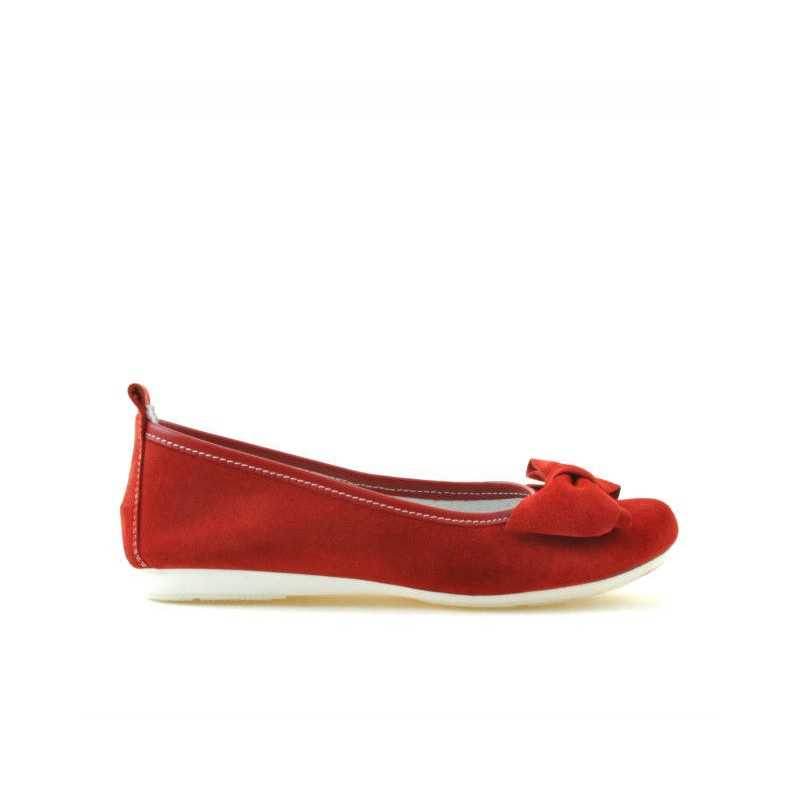 Chaussures enfant 141 rouge velours