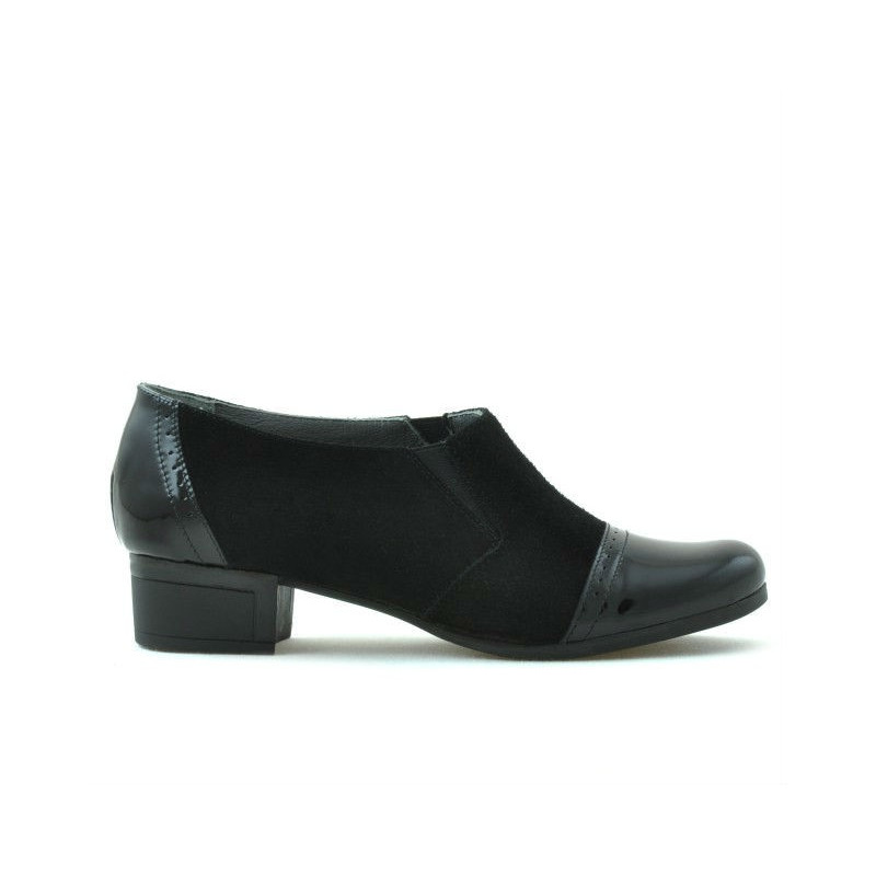Chaussures casual femme 651 vernis noir combiné
