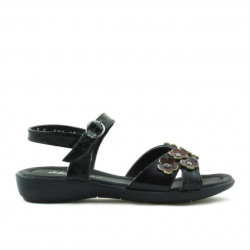 Sandales enfants 523 verni noir+bordeaux