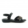 Sandales enfants 523 verni noir+bordeaux
