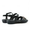 Sandales enfants 523 verni noir+bordeaux
