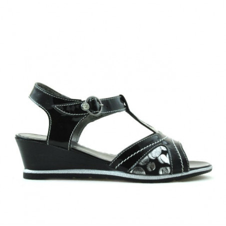 Sandales enfants 533 vernis noir combiné
