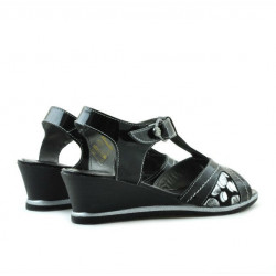 Sandales enfants 533 vernis noir combiné