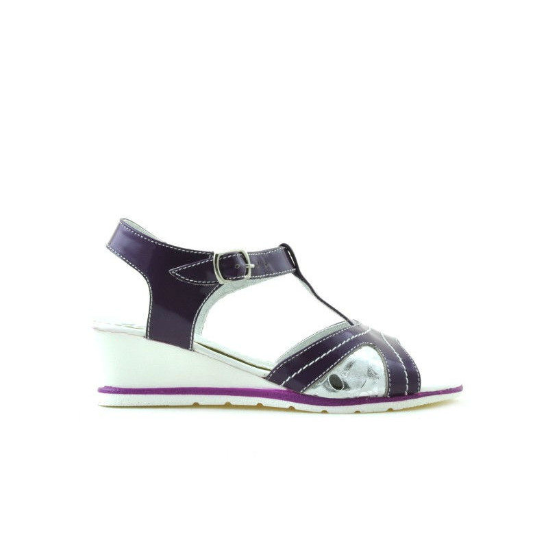 Sandales enfants 533 laqué violet combiné